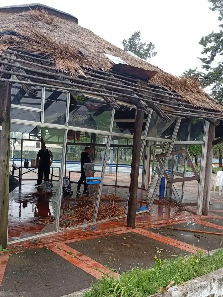 El Club Salto Grande sufrió importantes destrozos por la tormenta