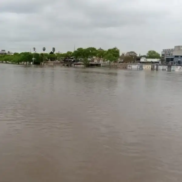 Colón en alerta por la creciente del río Uruguay ante el ascenso del nivel de agua