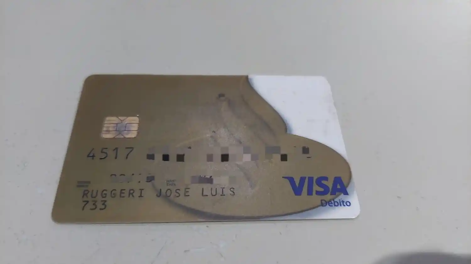 Tarjeta encontrada de Ruggeri José