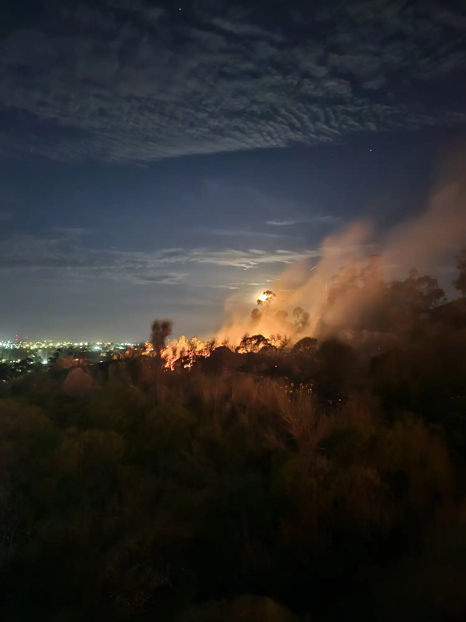 Incendio en las sierras de Tandil.
