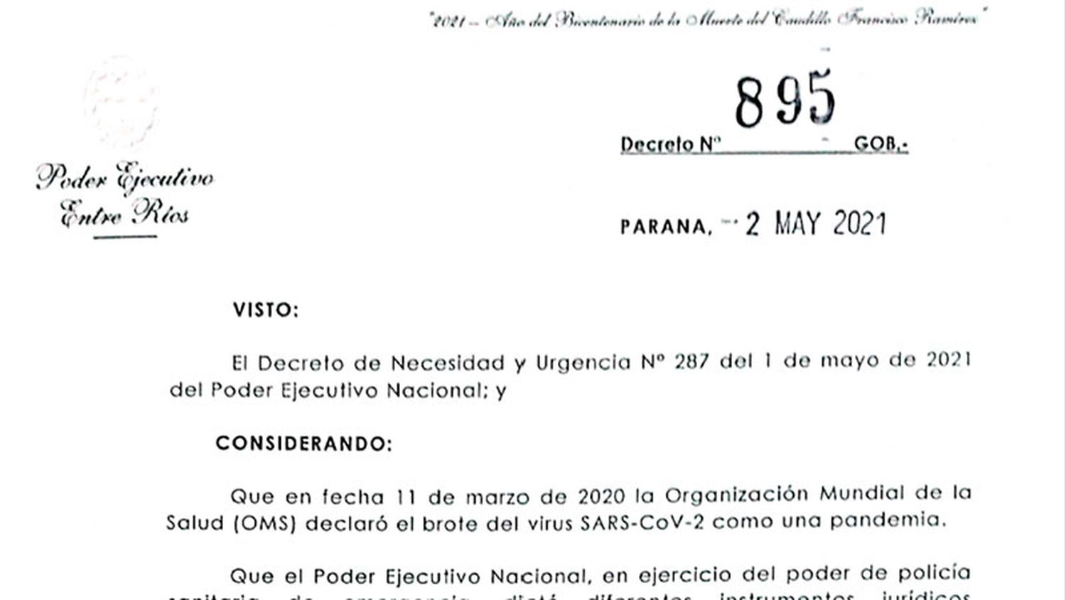 Nuevas medidas en Entre Ríos: el detalle de lo que dice el decreto provincial