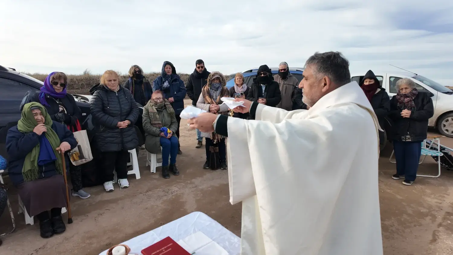 El párroco de la Merced, Walter Pereyra, presidió la celebración