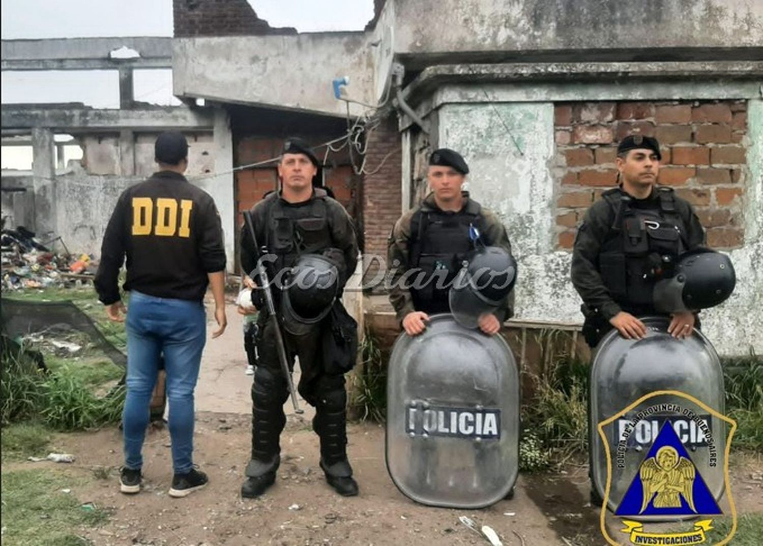 Allanamiento. En un inmueble de calle 541, donde se hallaron varios objetos robados