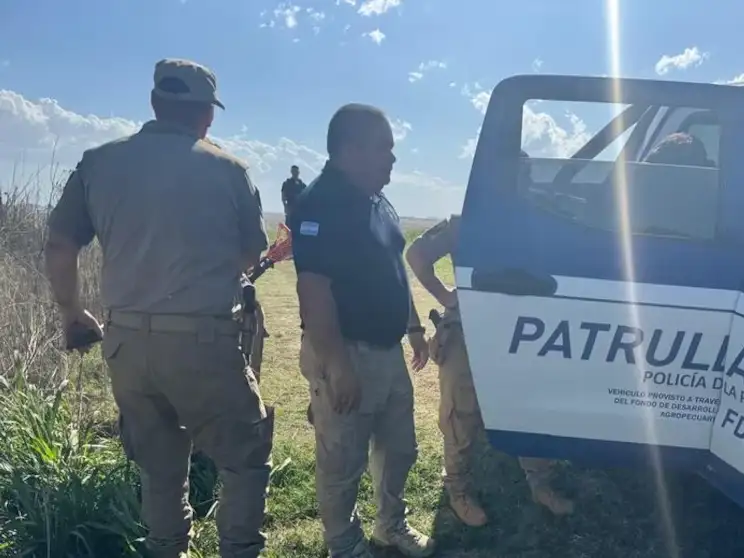 El Momento de la detención del sospechoso.