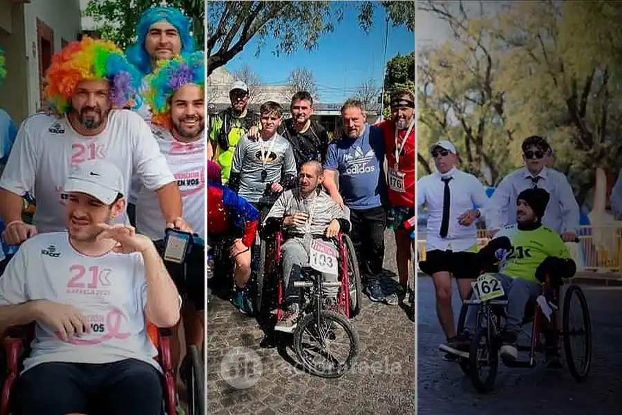 Una vez más, “El Team de Lucas” dio su presente en la media maratón de Rafaela