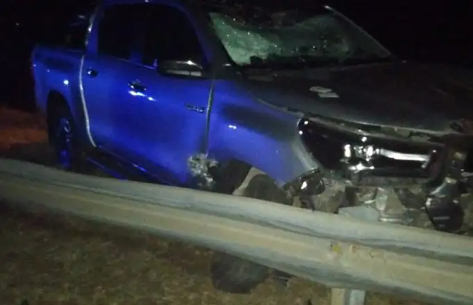 Perdió el control de su camioneta y chocó contra el guardarrail en Ruta 14