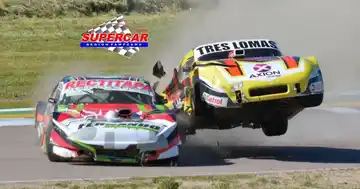 Espectacular accidente en Bahía Blanca: piloto bonaerense sufre fractura lumbar en competencia regional