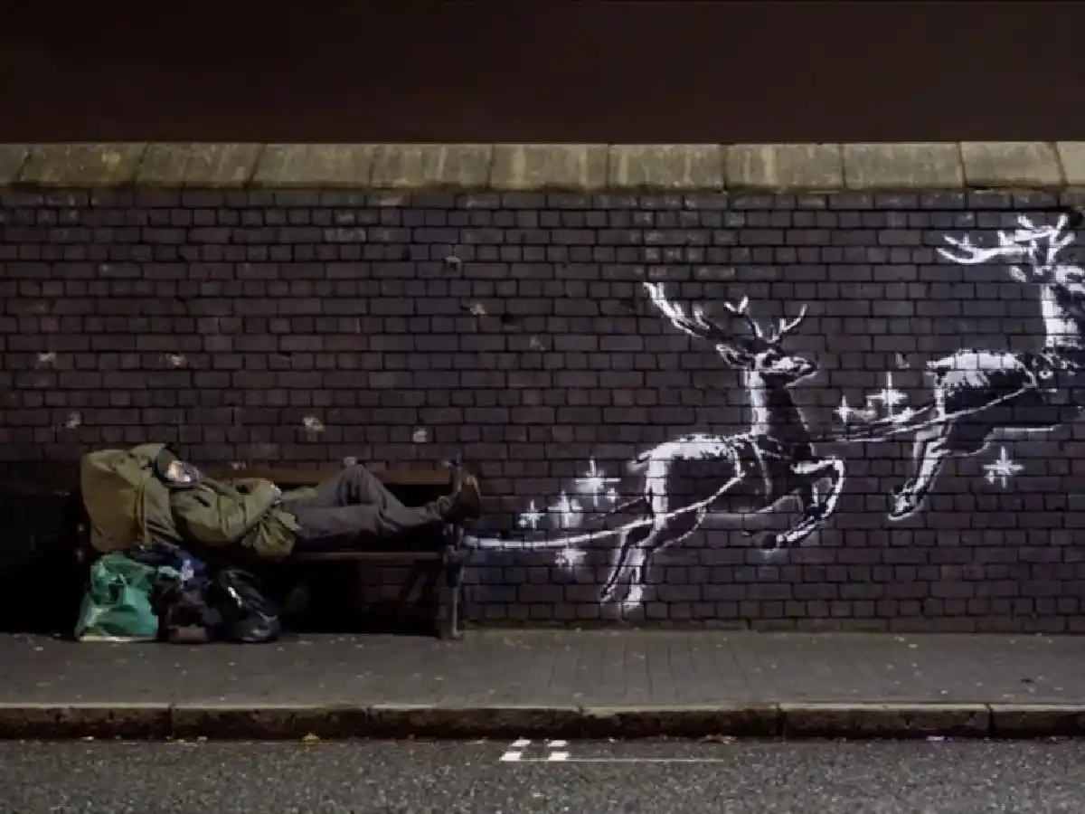 La última genialidad de Bansky refleja la Navidad de los que menos tienen