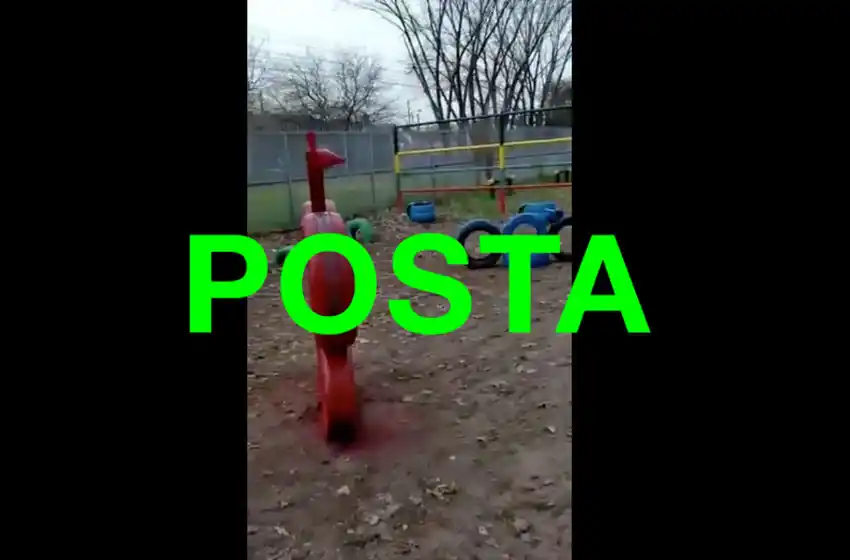 Es verdadero el video que muestra una plaza hecha con objetos reciclados en La Matanza