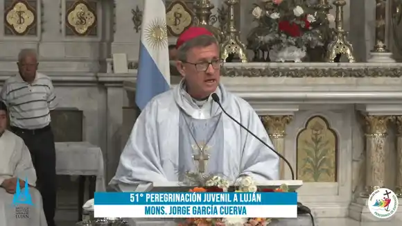 "Muchos sienten el peso de la pobreza y el narcotráfico", dijo García Cuerva en la Misa de la Peregrinación de Luján