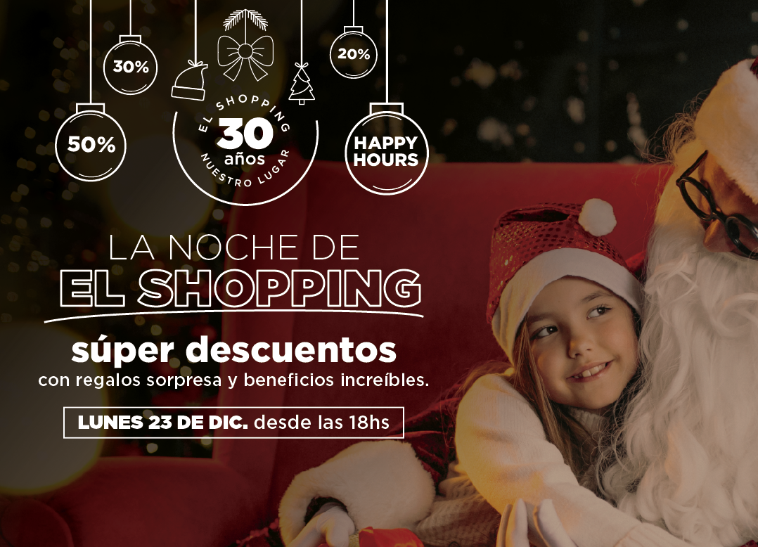 Desde las 14:00 estará Papá Noel y desde las 18:00 comienzan las promociones y sorpresas.