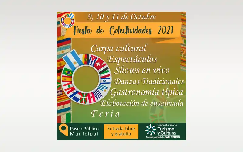 9, 10 y 11 de octubre: Fiesta de las Colectividades 2021