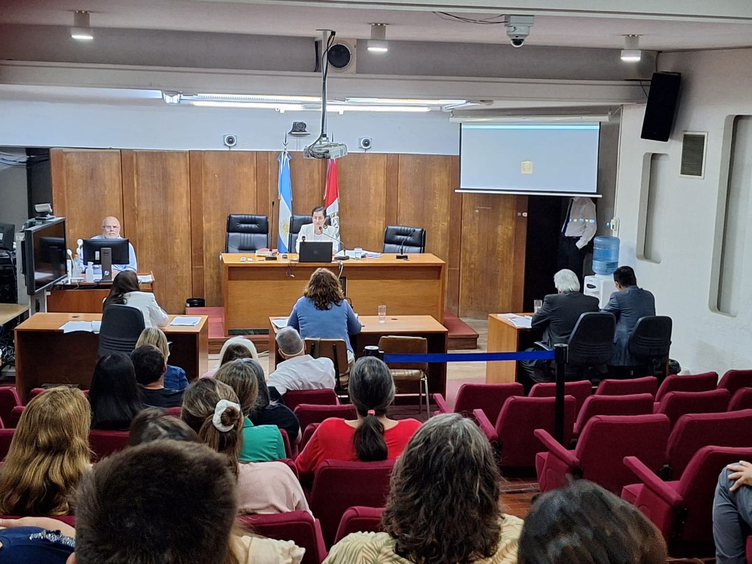 Desarrollo de la audiencia en que la jueza Borrello autorizó el viaje del imputado.