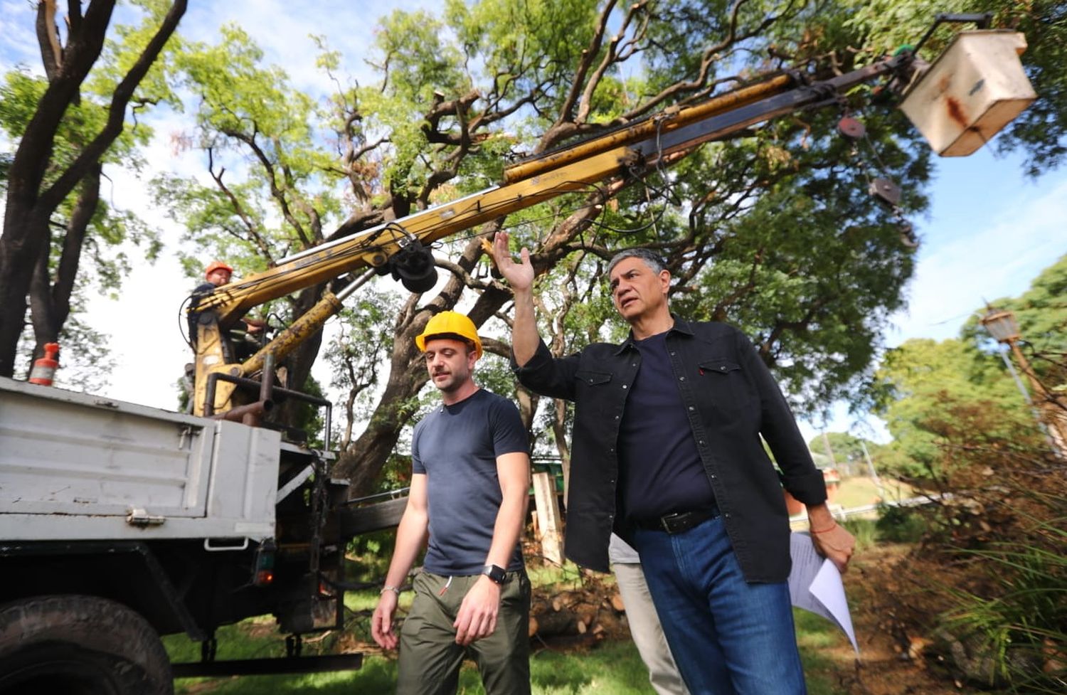 Jorge Macri recorrió los trabajos en el Parque Tres de Febrero.