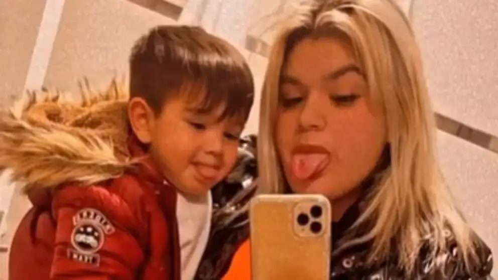 Morena Rial junto a su hijo Francesco.