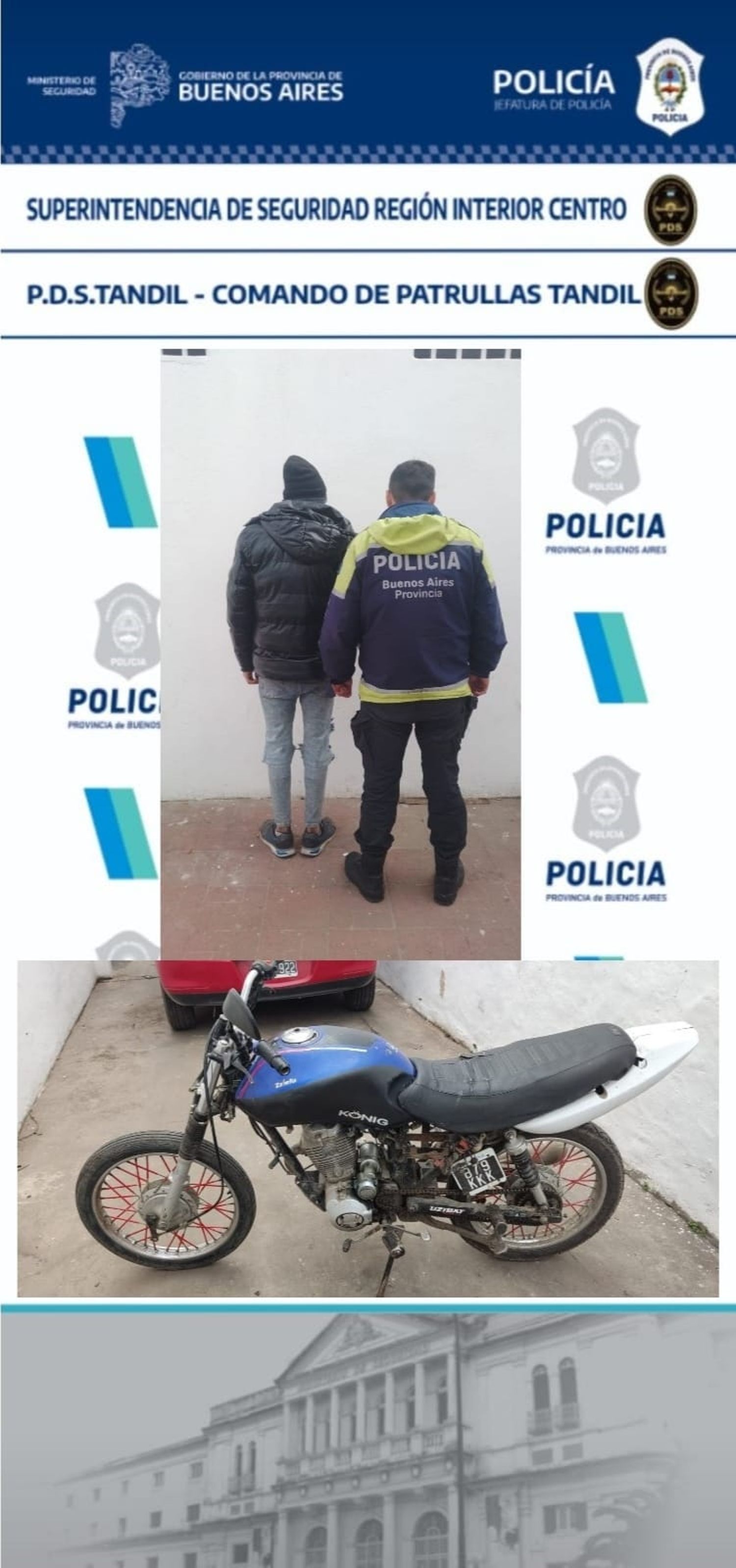 Recuperaron una motocicleta robada