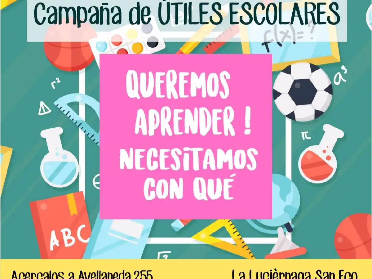 La Luciérnaga inicio la campaña de útiles escolares
