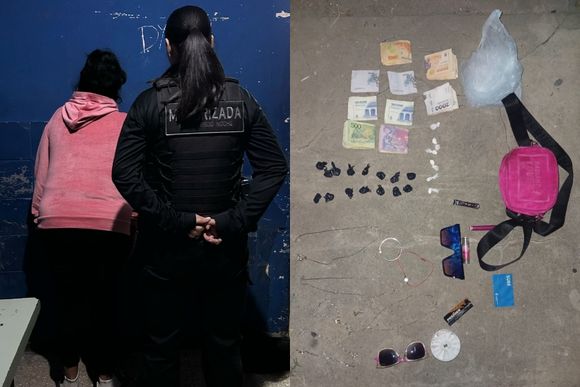 Detuvieron a una mujer que trasladaba drogas en una bicicleta en zona norte