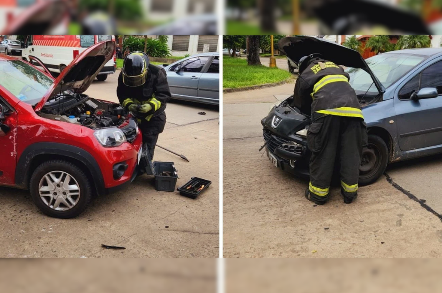 Los Bomberos del cuartel Santa Fe zona centro norte, acudieron al lugar del incidente.