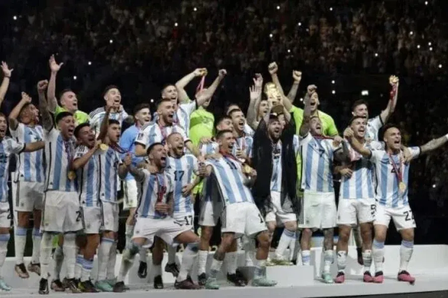 La Selección Argentina festeja su título mundial ante Panamá