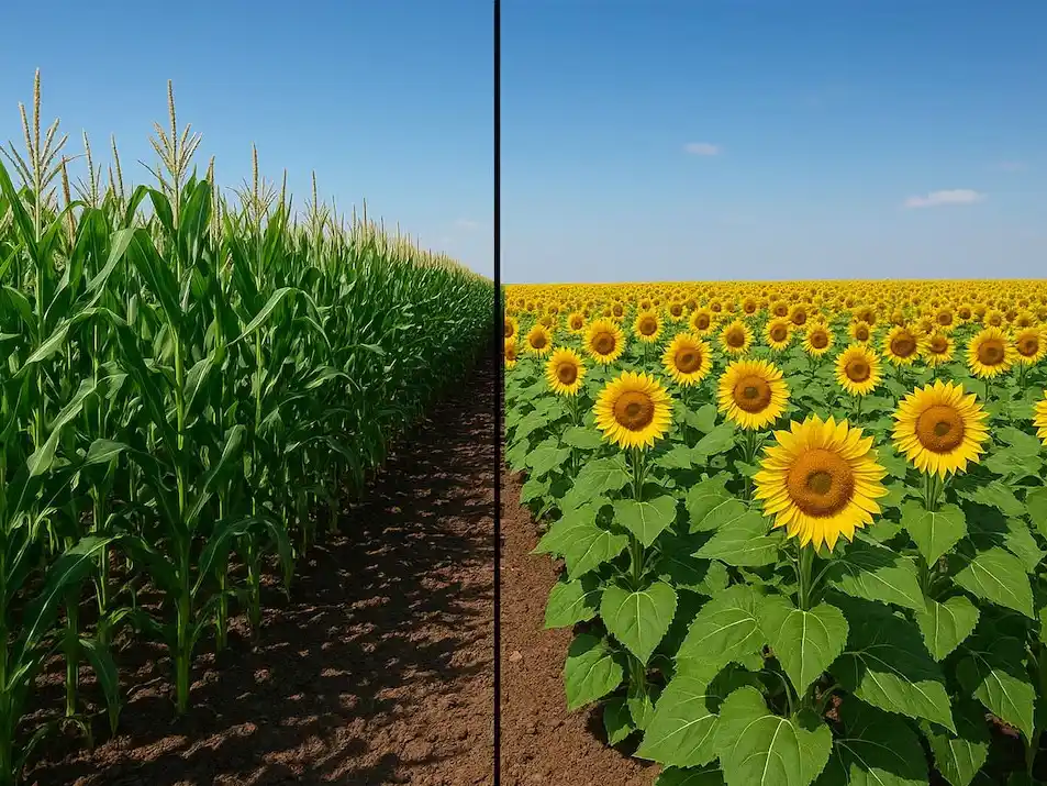 Las lluvias demoraron la siembra de girasol y la cosecha de maíz