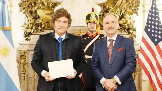 Javier Milei recibió al embajador Peter Lamelas  en medio del conflicto con Medio Oriente