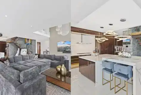 El interior de la mansión cuenta con grandes espacios llenos de luz