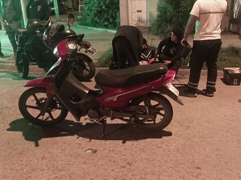 La moto protagonista del siniestro vial en Chacabuco e Italia.