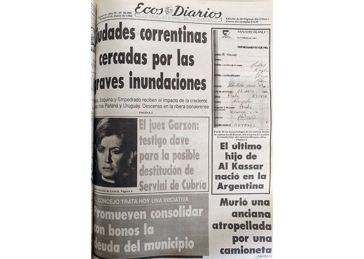 Lunes 15 de Junio de 1992