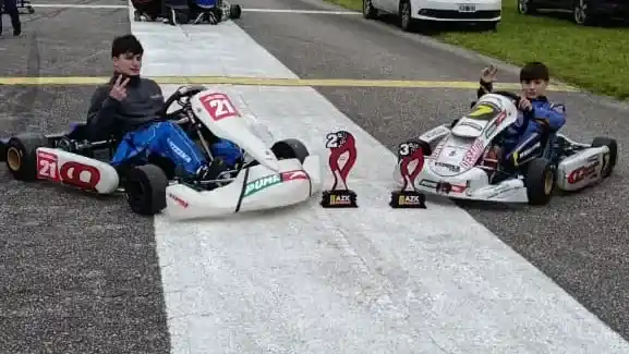 Los hermanos Cisterna Moriconi y su buen presente en la Asociación Zonal de Karting