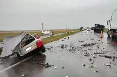 Tragedia en la Ruta 3: un hombre perdió la vida en un choque frontal entre un auto y un MotorHome