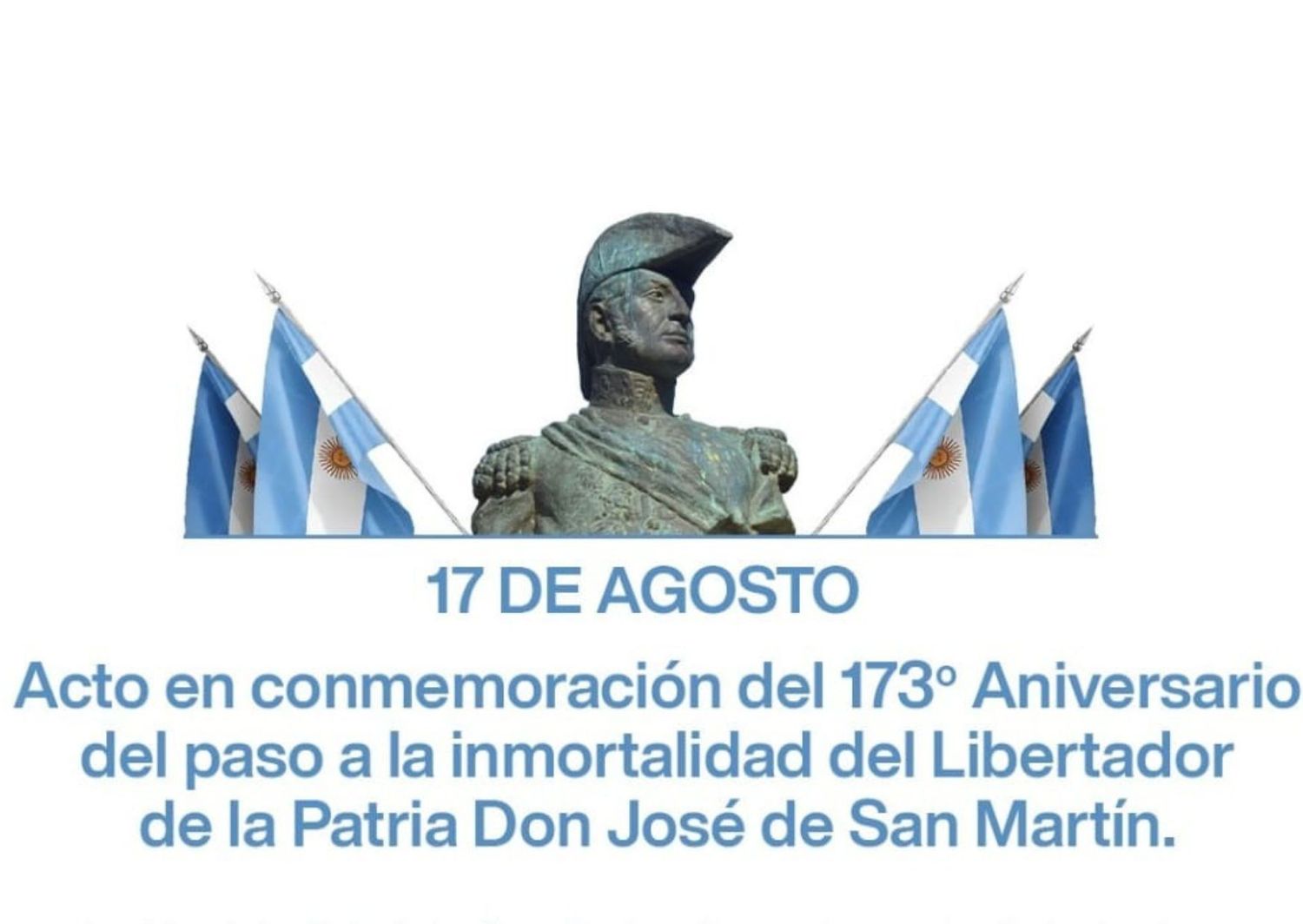 Suspendido el acto en conmemoración del General San Martín