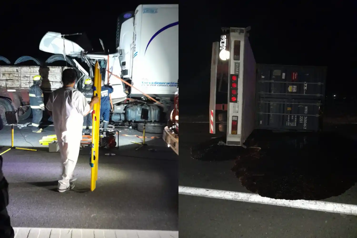 Choque múltiple de camiones y corte total en Ruta 9 a la altura de Lima: Hay un herido grave