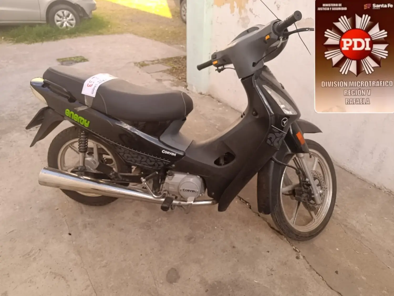 Investigación por microtráfico y allanamiento en Rafaela: la PDI recuperó una motocicleta