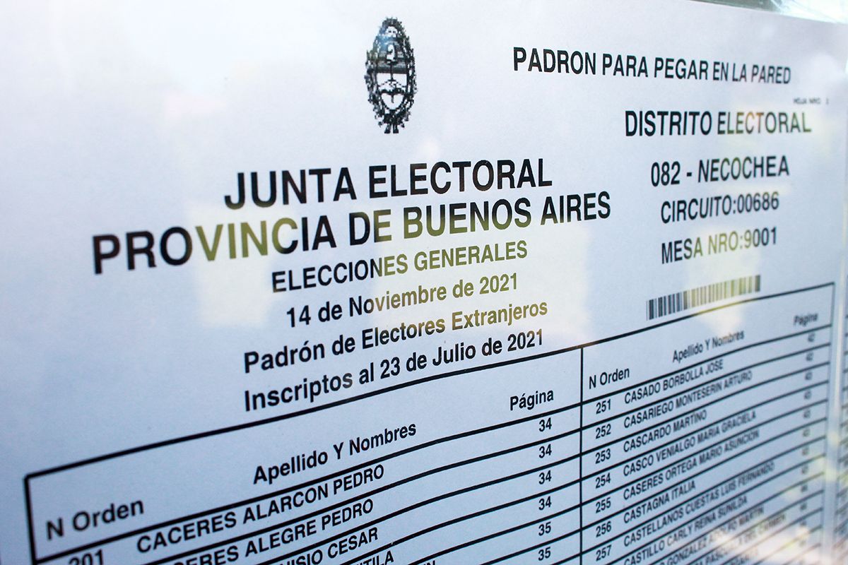 Padrón. Listado de los electores extranjeros habilitados para sufragar