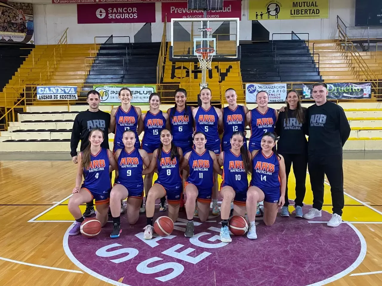 La U 17 de la Asoc.Rafaelina de Básquet.Foto:ARB