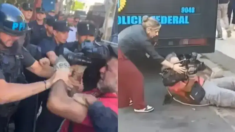 Detuvieron a un periodista y a activistas de Greenpeace en una protesta por la Ley de Glaciares
