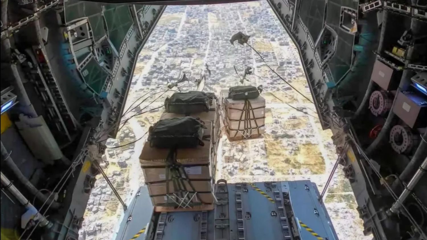 España lanzará ayuda humanitaria sobre Gaza desde uno de sus A400M. Foto: Ministerio de Defensa de España.