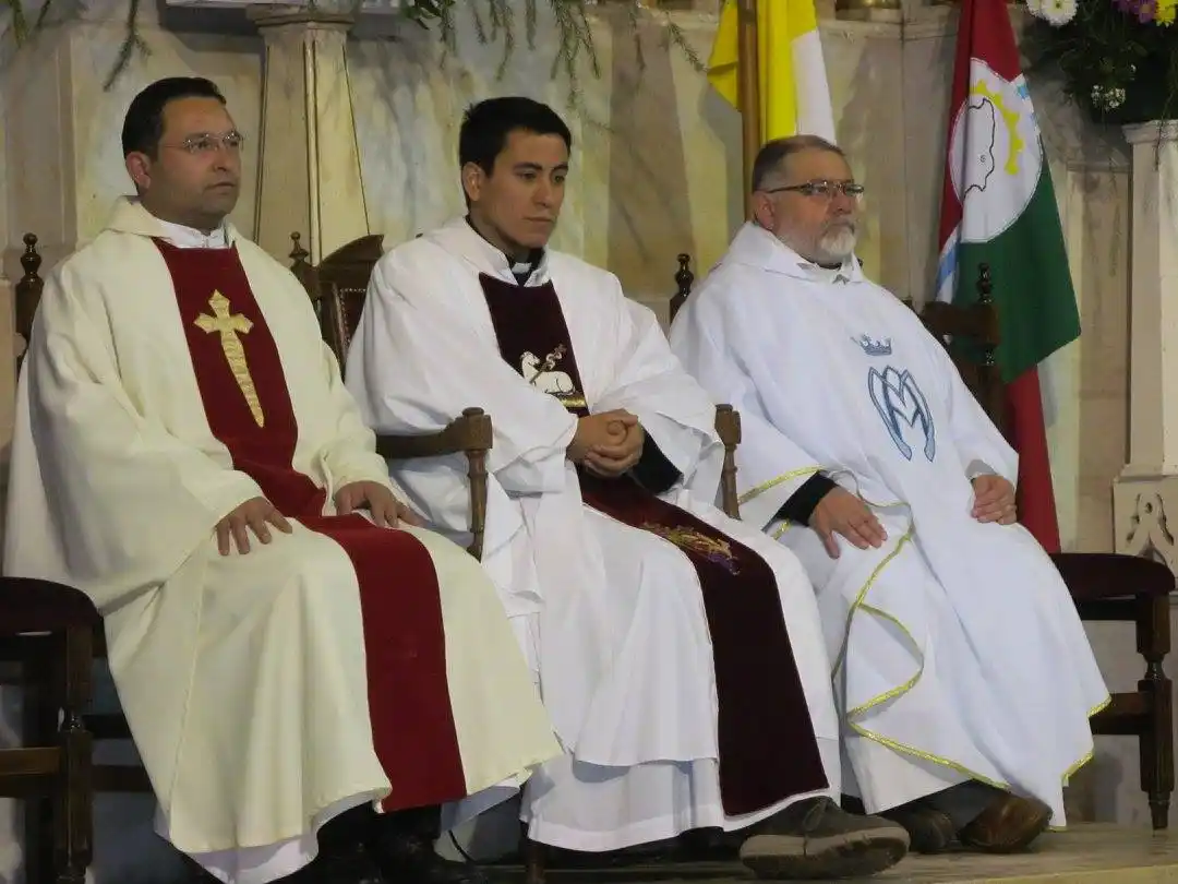 Muñoz en su ciudad natal, cuando participaba de la novena patronal