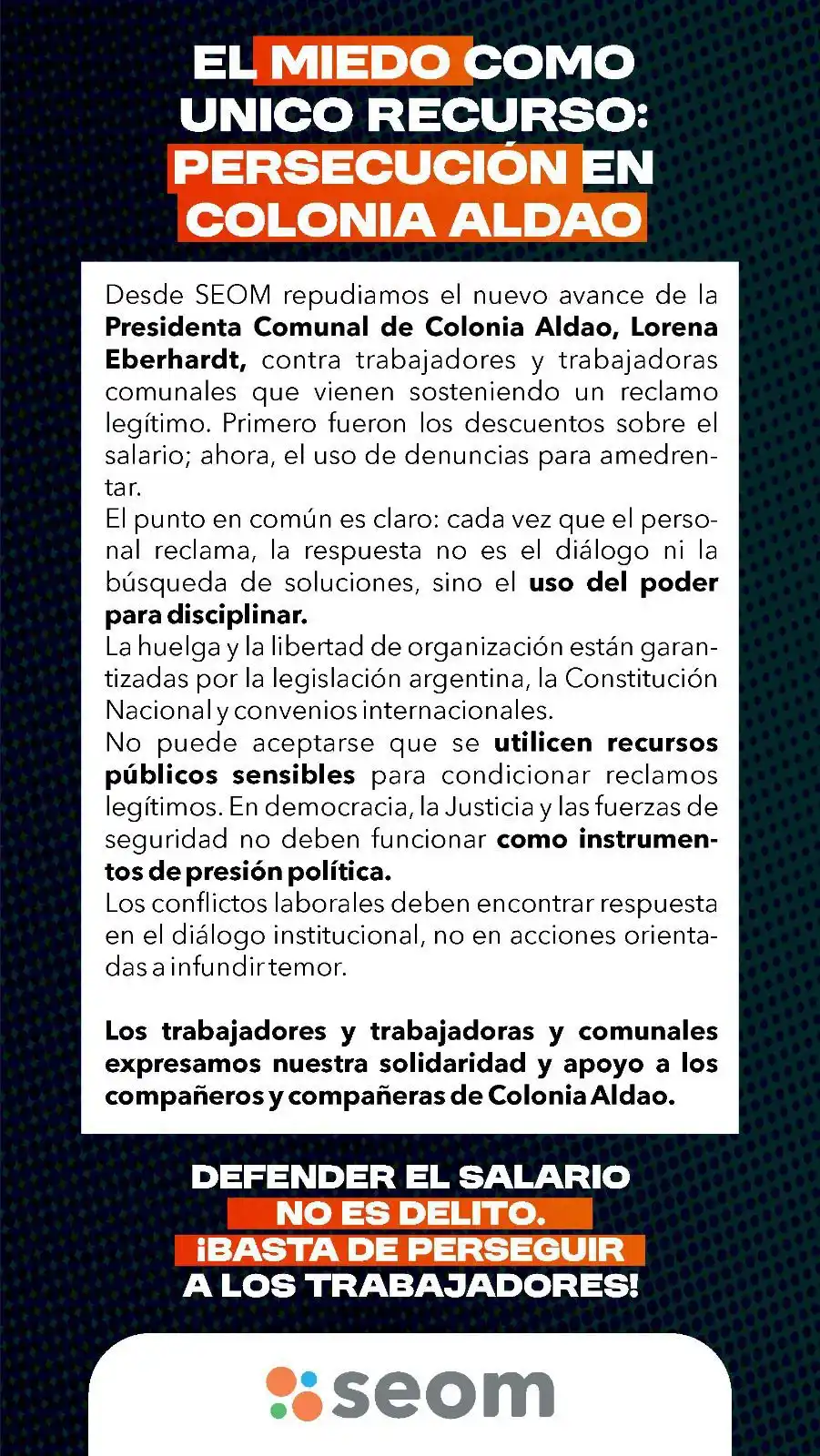 comunicado SEOM