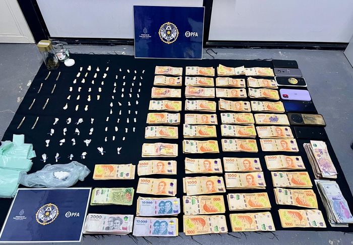 Elementos secuestrados en el allanamiento