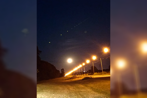 Luces raras: no son “ovnis”, son satélites y estaciones espaciales