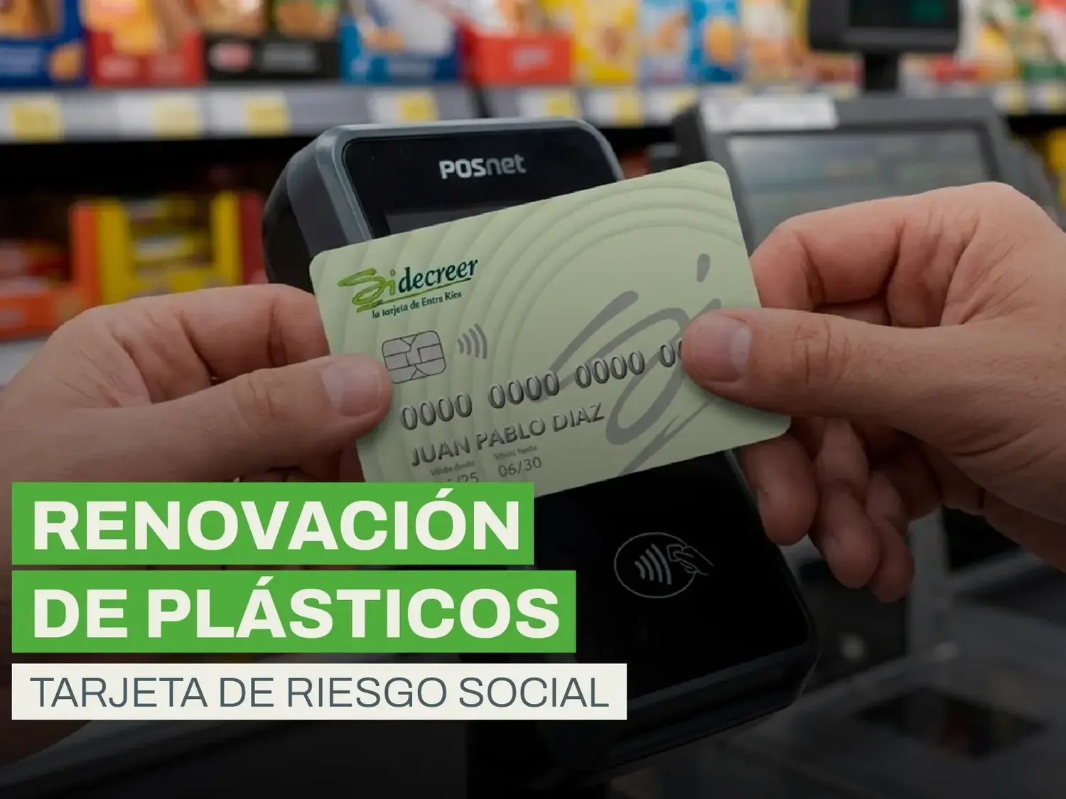 Se modifica el cronograma de reposición de Tarjetas de Riesgo Social vencidas