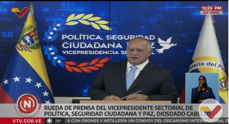 Diosdado Cabello desvela la OPERACIÓN ORO: un plan terrorista liderado por exmilitares y policías