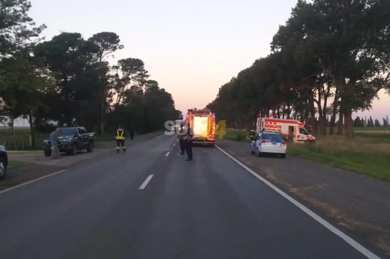 Ruta 33: accidente fatal con un motociclista firmatense fallecido en el Hospital de Venado
