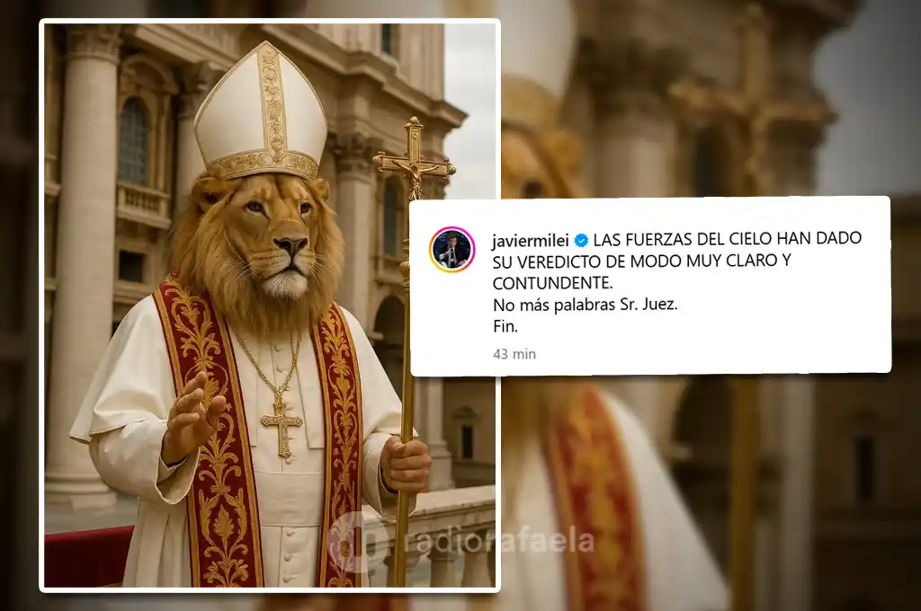 Javier Milei , durante el funeral del papa Francisco Imagen