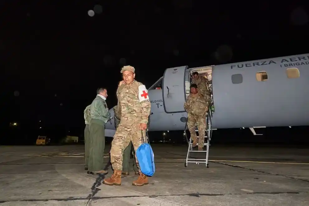 Regreso de la misión argentina que estuvo en Venezuela.