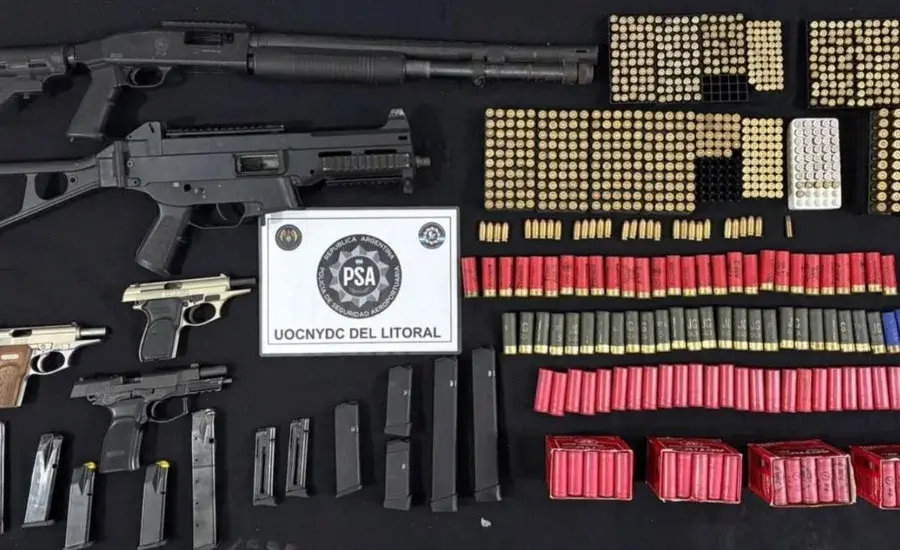 Un megaoperativo antidrogas en Santa Fe terminó con seis detenidos y el secuestro de armas, drogas y dinero