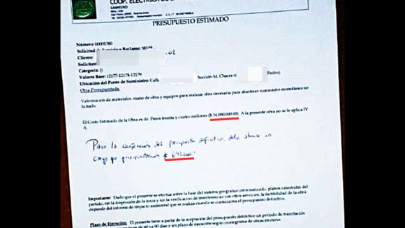 Oficina de quejas: Coopser pidió 34 millones por conectar la luz a 160 metros