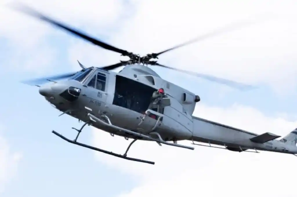 Uno de los 3 helicópteros Bell 412EP